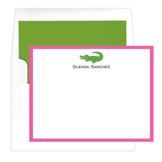 Alligator Flat Note Cards